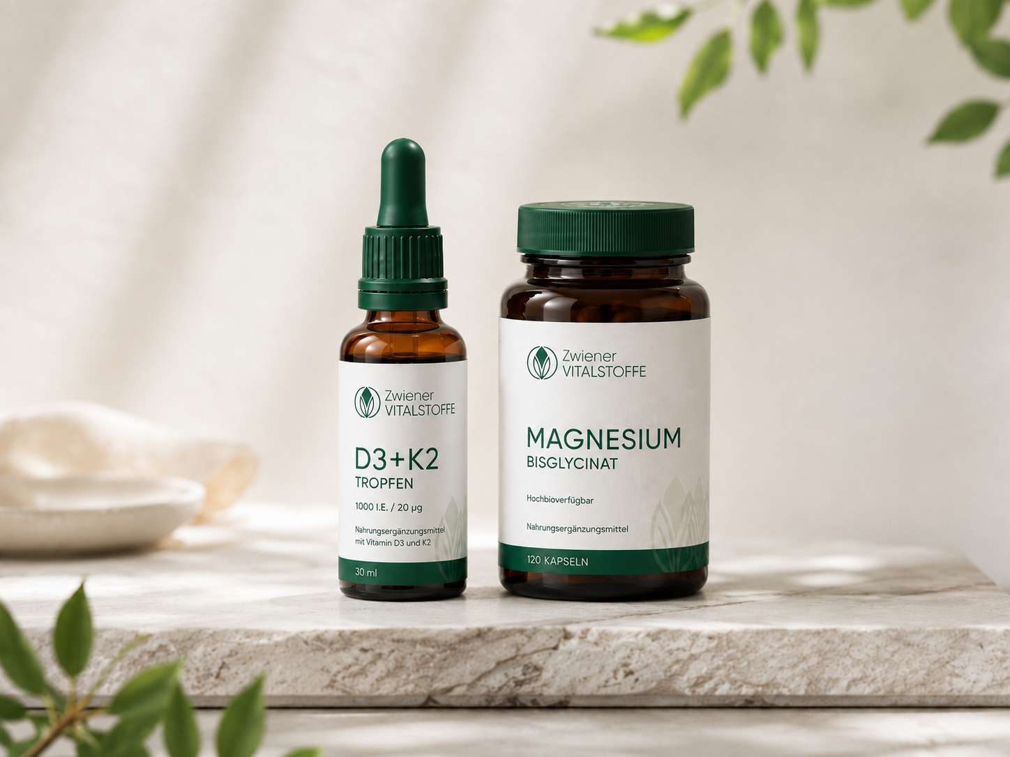 BalancePlus D3+K2 Tropfen und Magnesium Bisglycinat